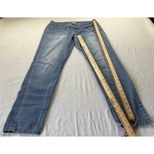 Mudd Jeans Womens Size 5 Juniors Blue Medium Wash Denim Straight Pockets Casual